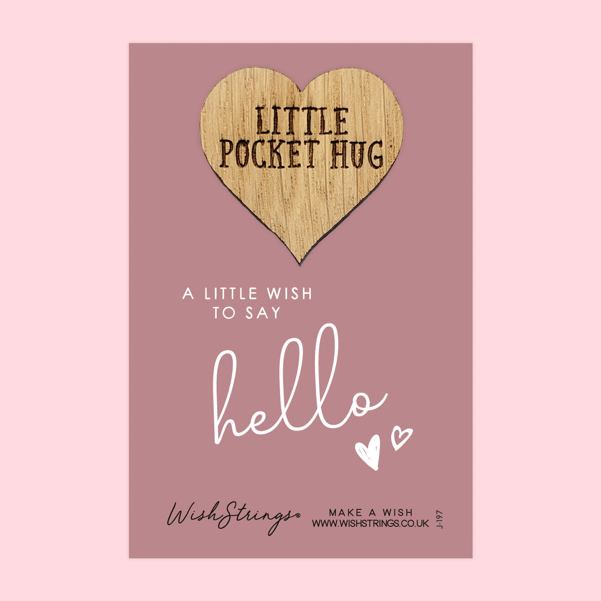 Pocket Hug - Just to Say Hello | Thoughtful Long Distance Gift | Keepsake Token for Sending Hugs & Reconnecting with Old Friends