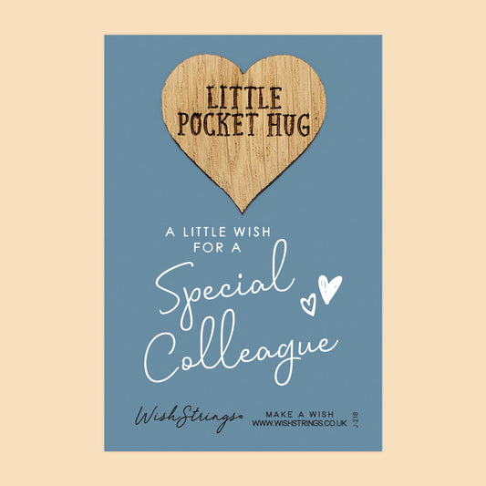 Pocket Hug - Special Colleague | Thoughtful Gift for Work Friend | Keepsake Token for Sending Hugs & Appreciation to a Work Buddy or Work Husband