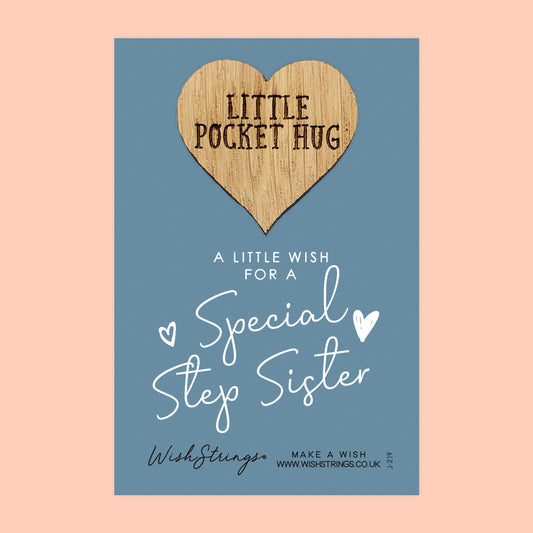 Pocket Hug - Special Step Sister | Thoughtful Gift for a Cherished Step Sister | Keepsake Token for Sending Hugs & Love