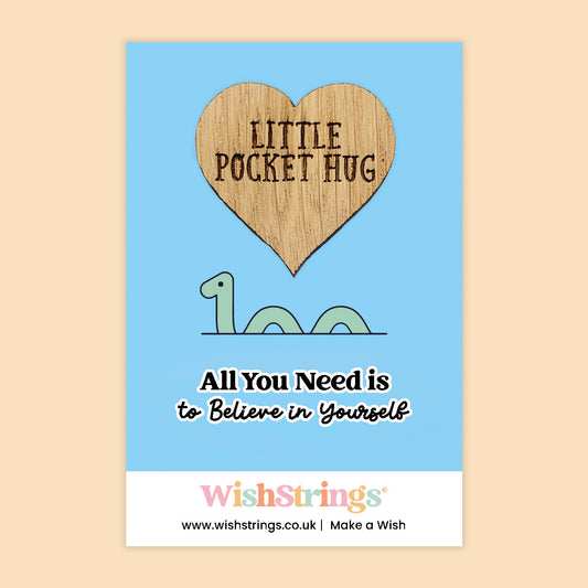 Pocket Hug - Nessie, Scottish Theme Gift | Charming Scotland Souvenir | Keepsake Token for Sending Hugs & a Special Gift from Scotland