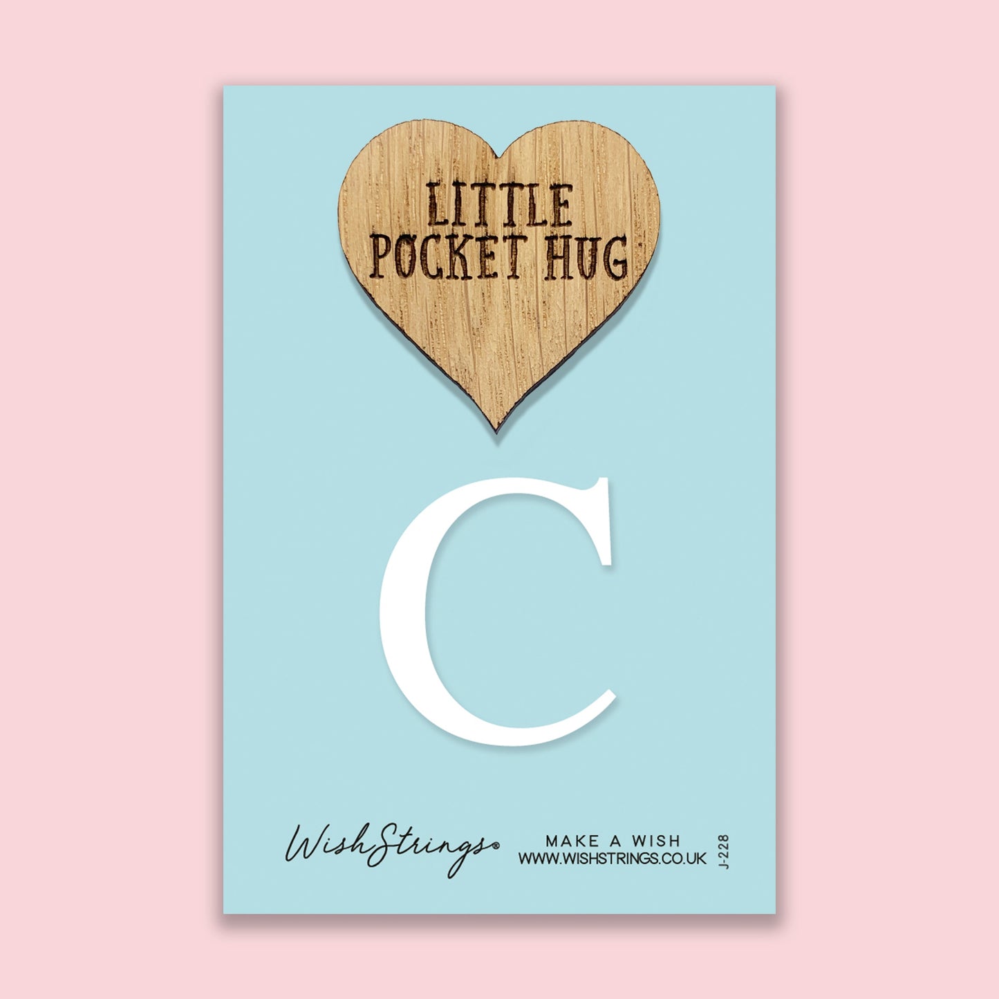 Pocket Hug - Letter C | Personalized Initial Gift & Thoughtful Keepsake | Keepsake Token for Sending Hugs & Special Monogram Gift