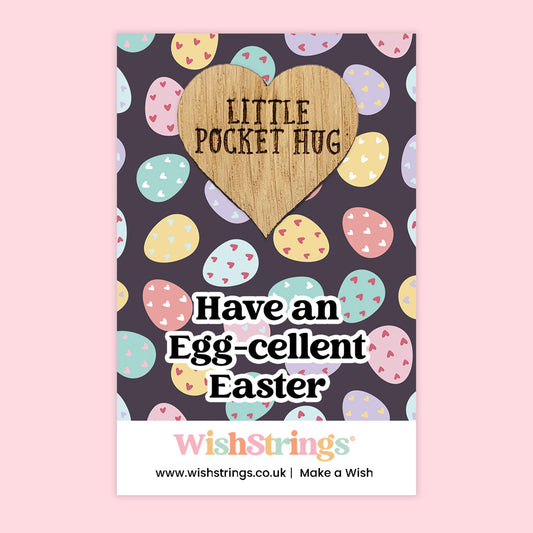 Pocket Hug - Egg-cellent Easter | Fun & Festive Springtime Gift | Keepsake Token for Sending Hugs & Love at Easter