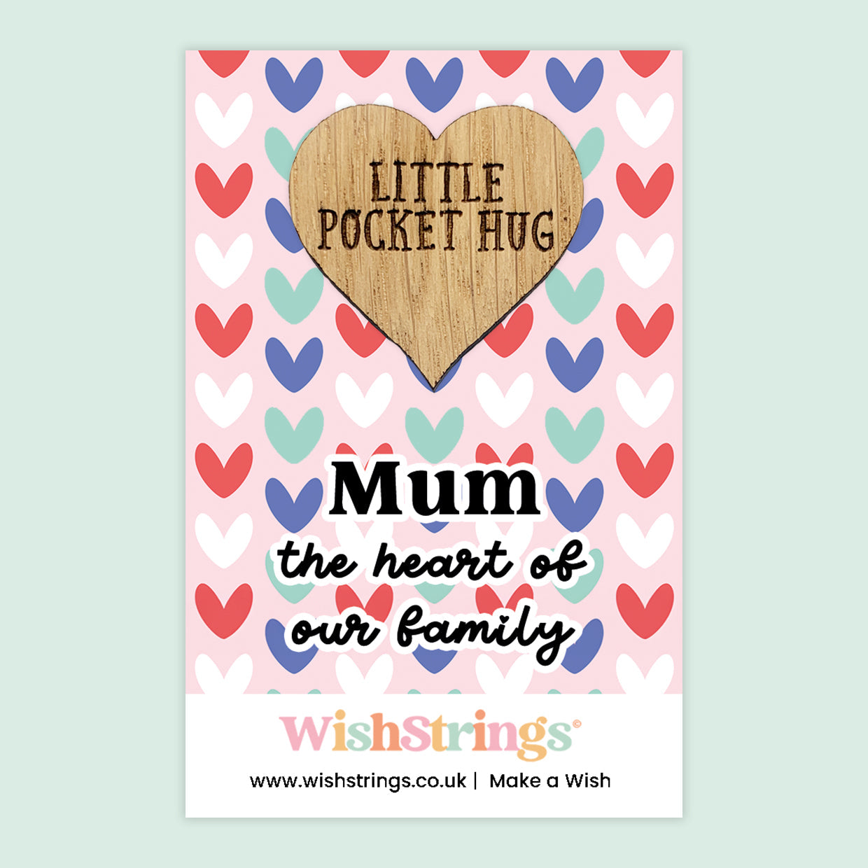 Pocket Hug – Mum, the Heart of Our Family | Meaningful Gift for Mum | Keepsake Token for Love, Support & Gratitude