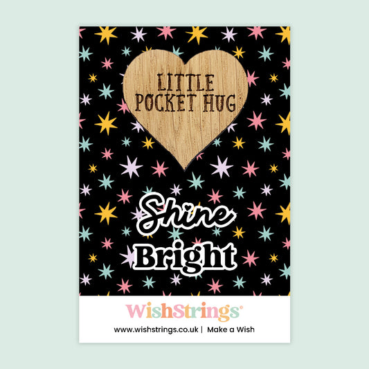Pocket Hug - She Leaves a Little Sparkle Wherever She Goes | Inspirational Gift for Positivity & Empowerment | Keepsake Token for Sending Hugs & Support