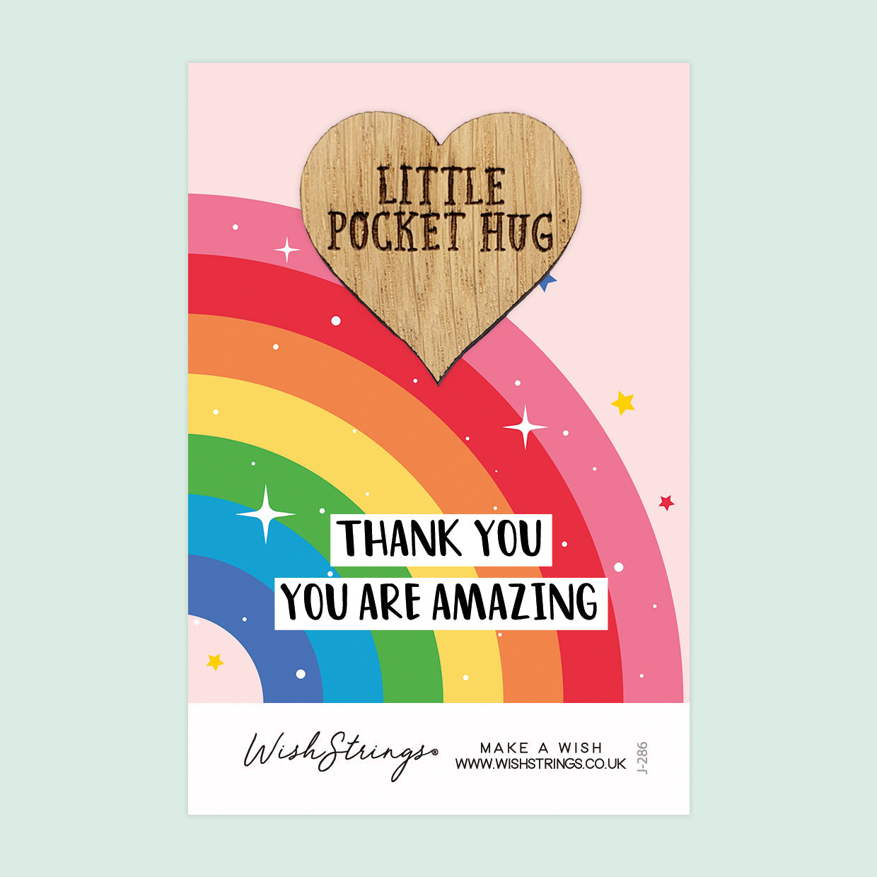 Pocket Hug - Thank You, You Are Amazing | Rainbow Design | Appreciation Gift | Keepsake Token
