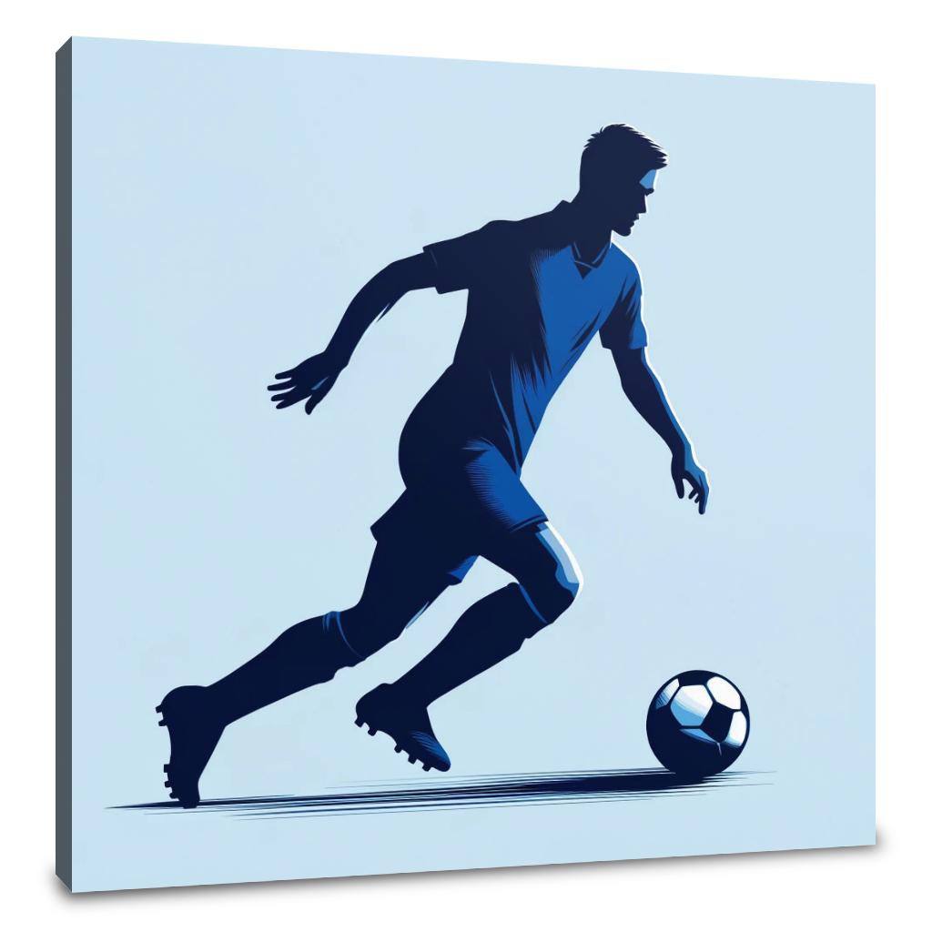 Glasgow Blue Dribble Canvas