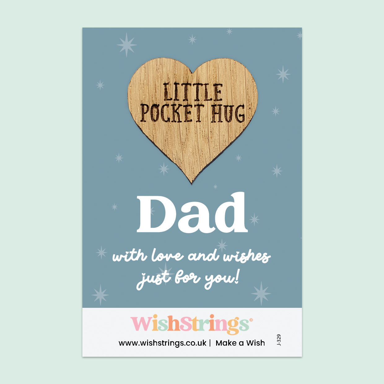 Pocket Hug - Dad | Thoughtful Gift from Kids with Love | Keepsake Token for Sending Hugs & Appreciation to Dad