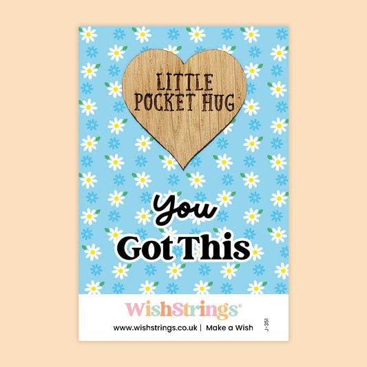 Pocket Hug - You Got This | Encouragement & Positivity Gift | Keepsake Token for Sending Hugs, Thinking of You & a Thoughtful Pick-Me-Up