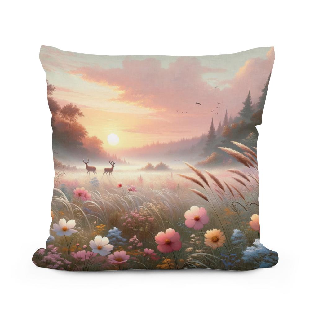 Sunrise Meadow Cotton Cushion