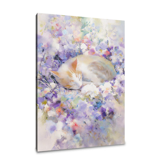 Feline Floral Canvas