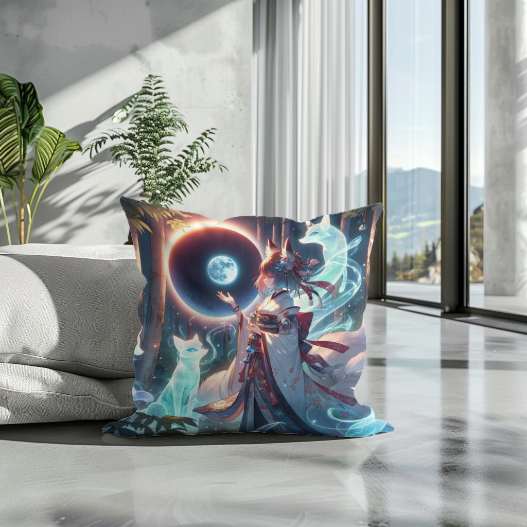Eclipse Fox Spirit Bond Cotton Cushion
