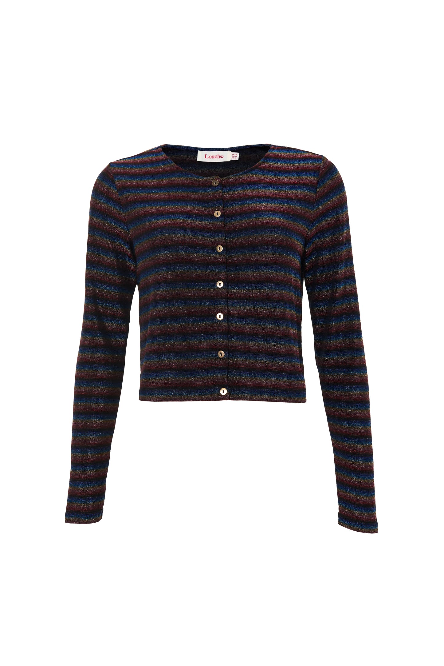 Jayda Sparkle Stripe Cardigan - Gold