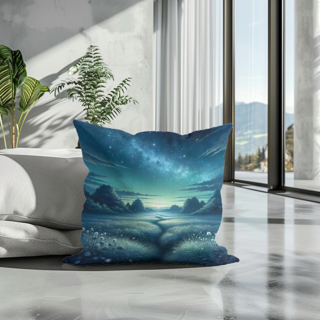 Twilight Meadow Cotton Cushion