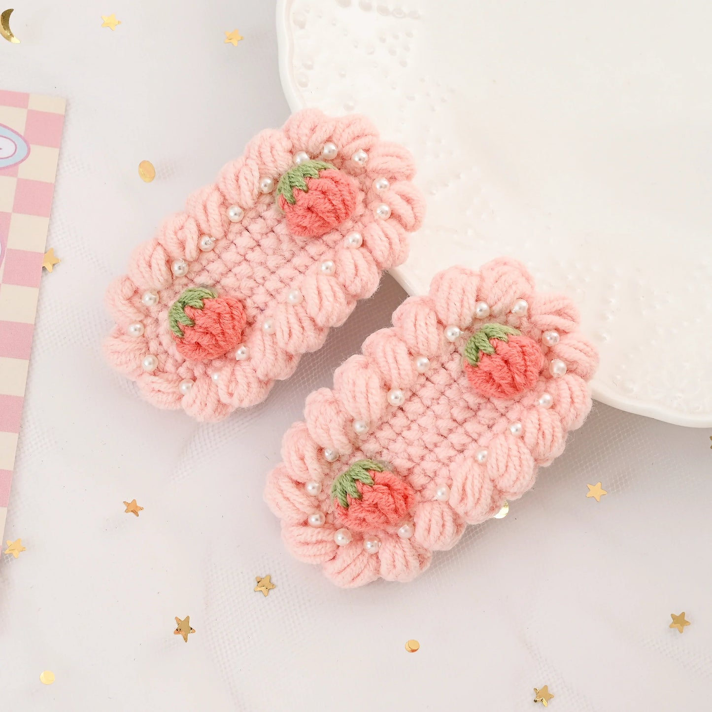 Pink Cherry Hair Clip