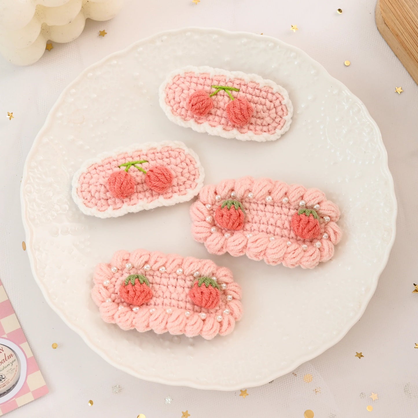 Pink Cherry Hair Clip