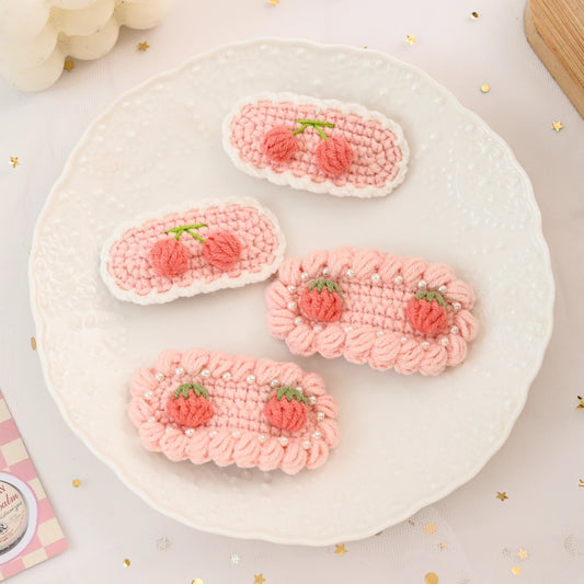 Pink Cherry Hair Clip