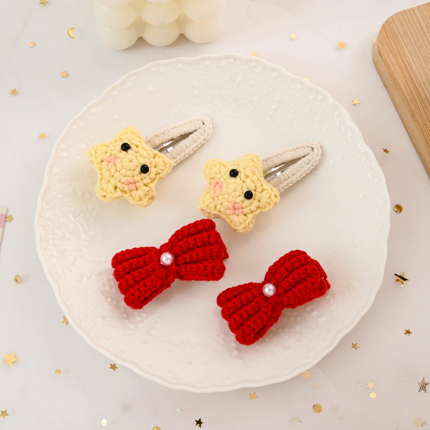 Hair Clip Bow and Star