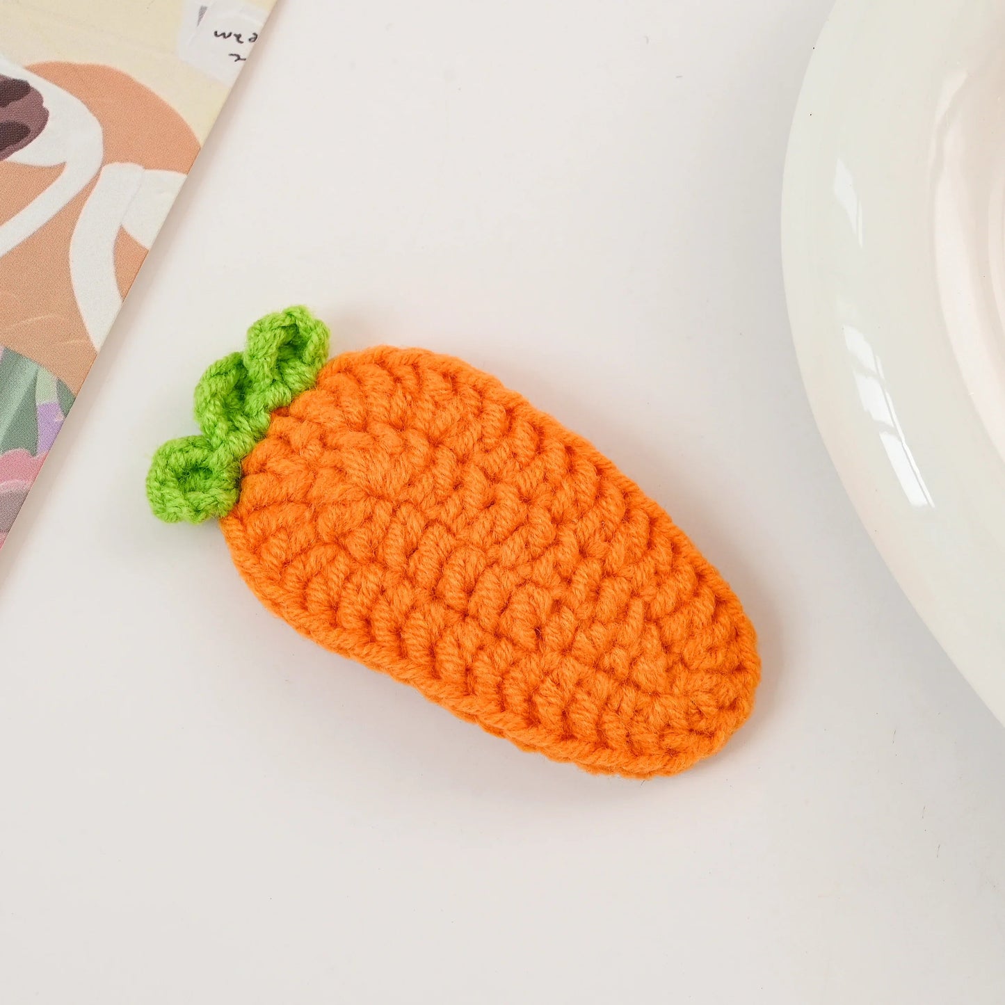 Hair Clip Apple and Carrot