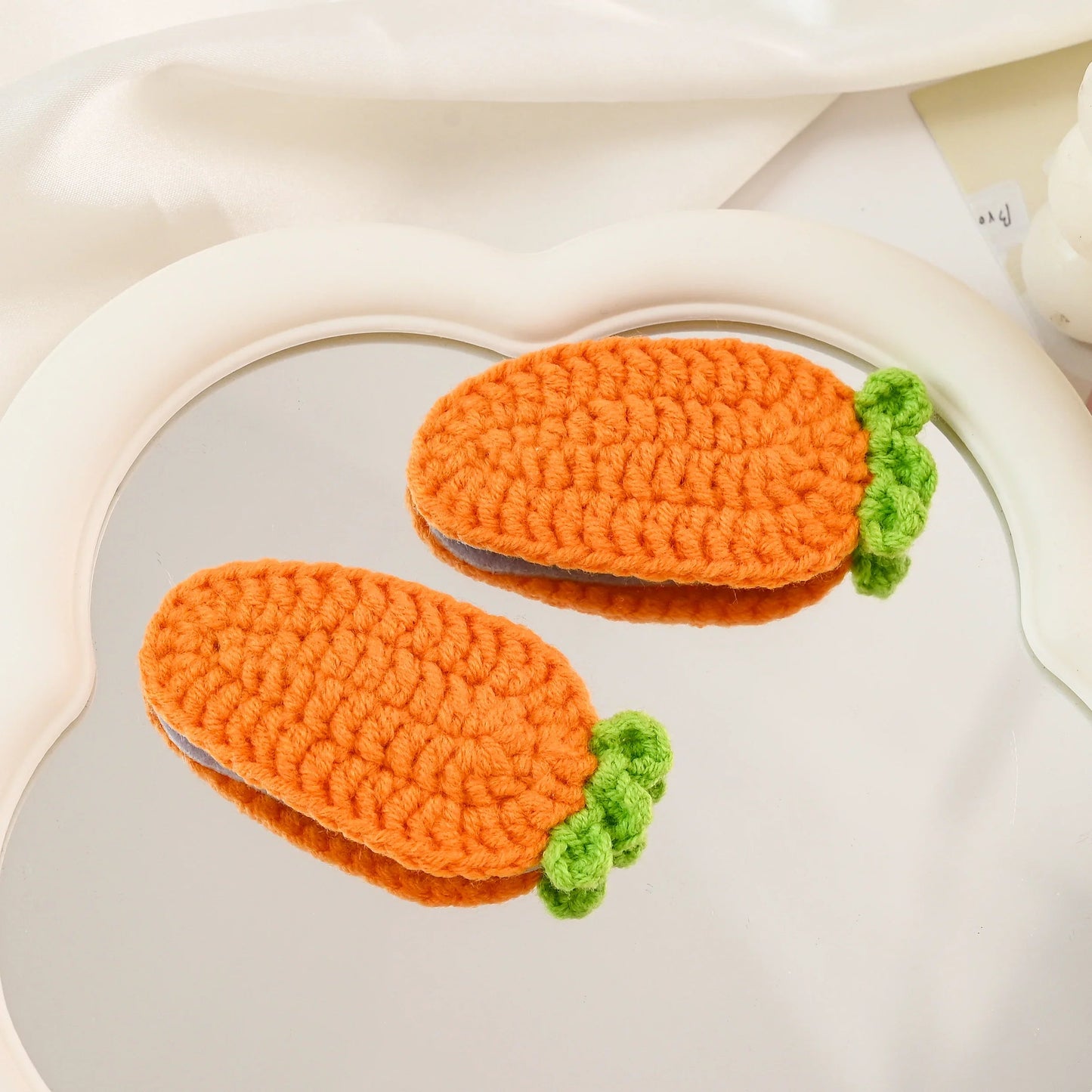 Hair Clip Apple and Carrot