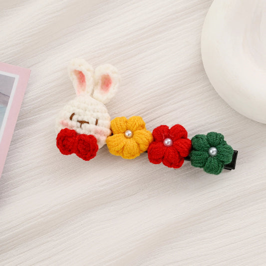 Bunny Flower Hair Clip
