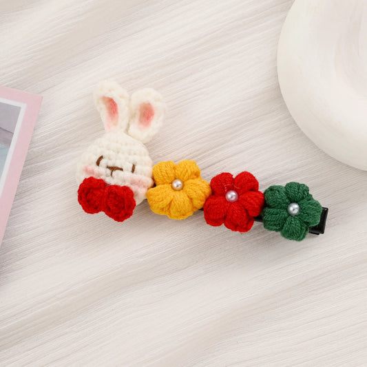 Bunny Flower Hair Clip