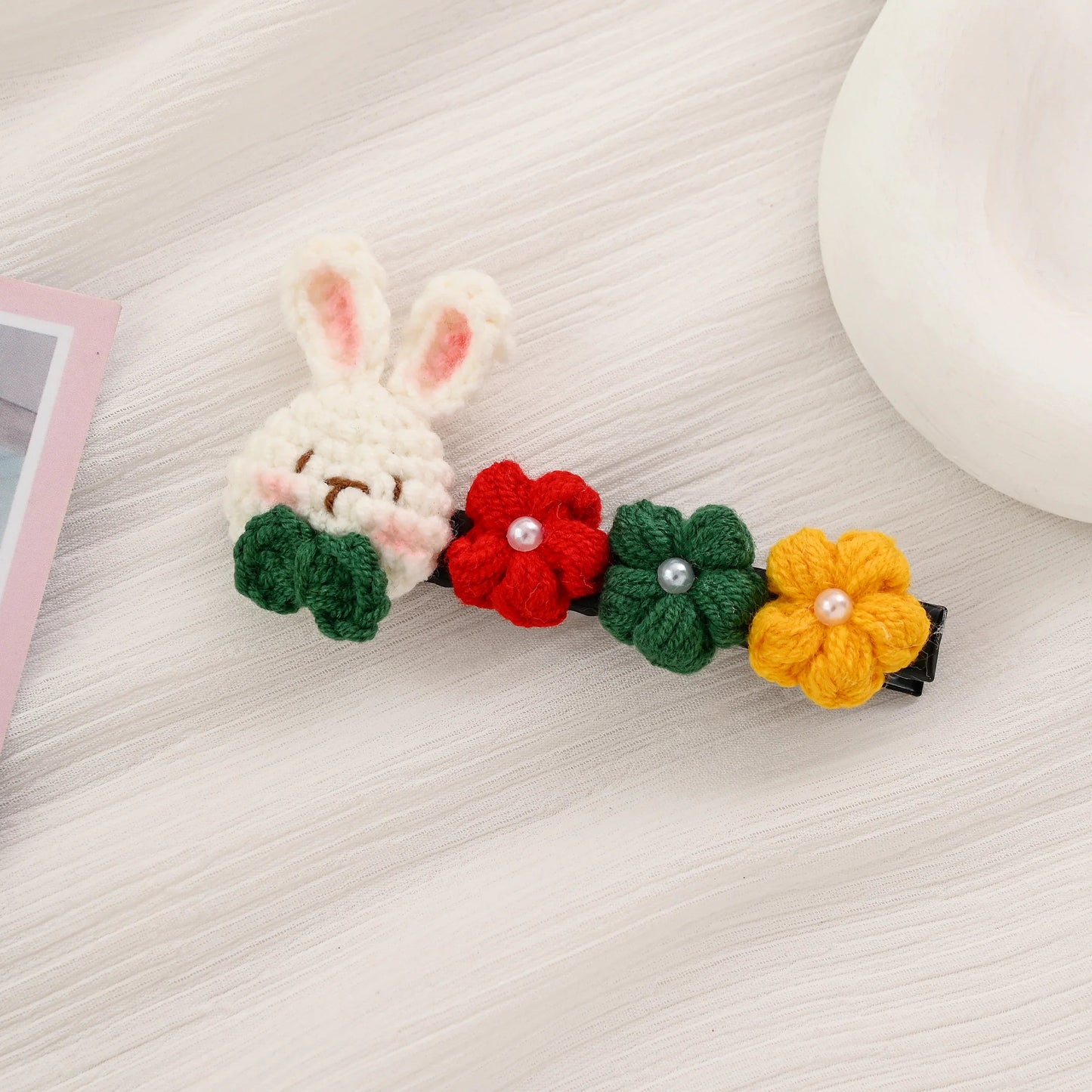 Bunny Flower Hair Clip
