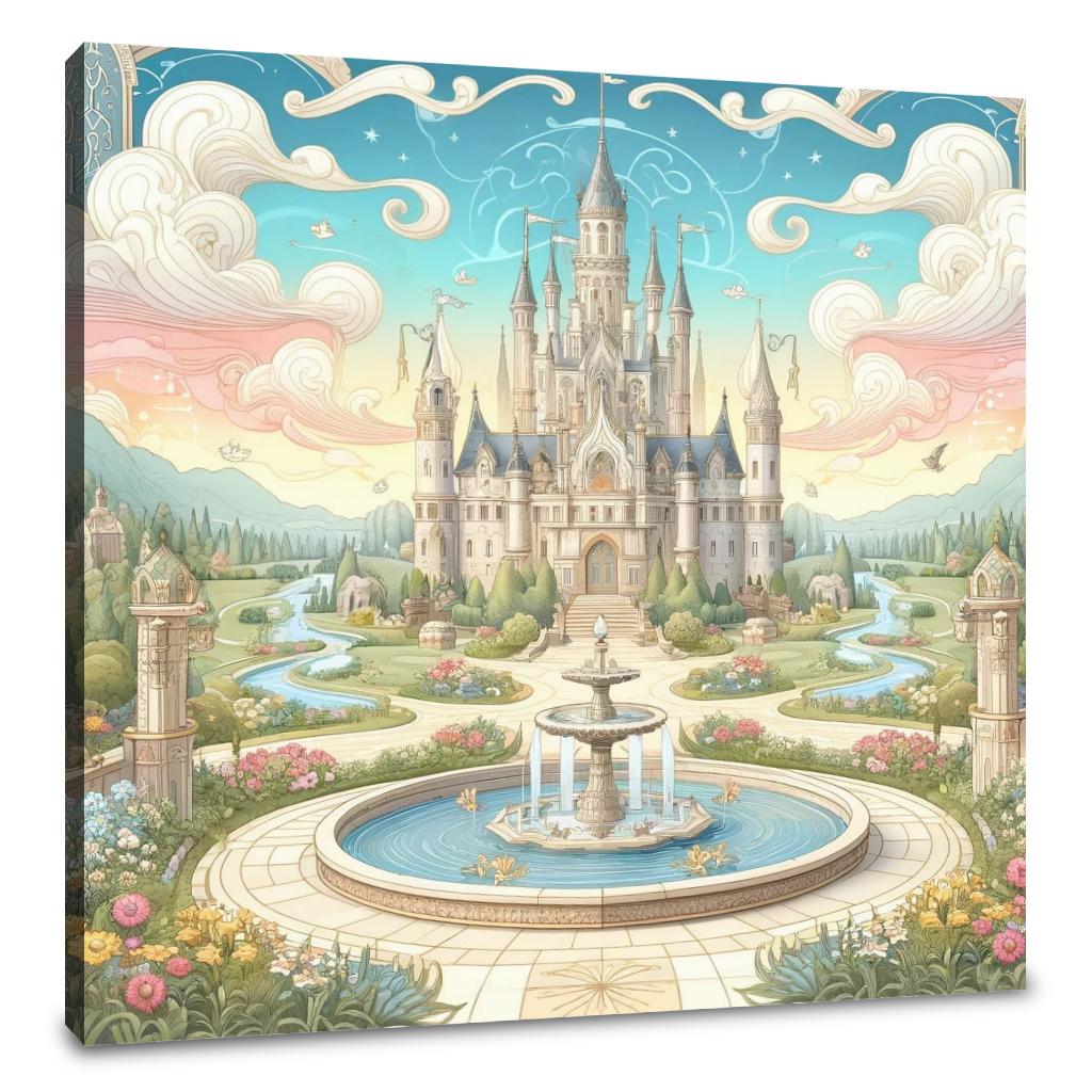 Mystical Fairy-Tale Castle Canvas