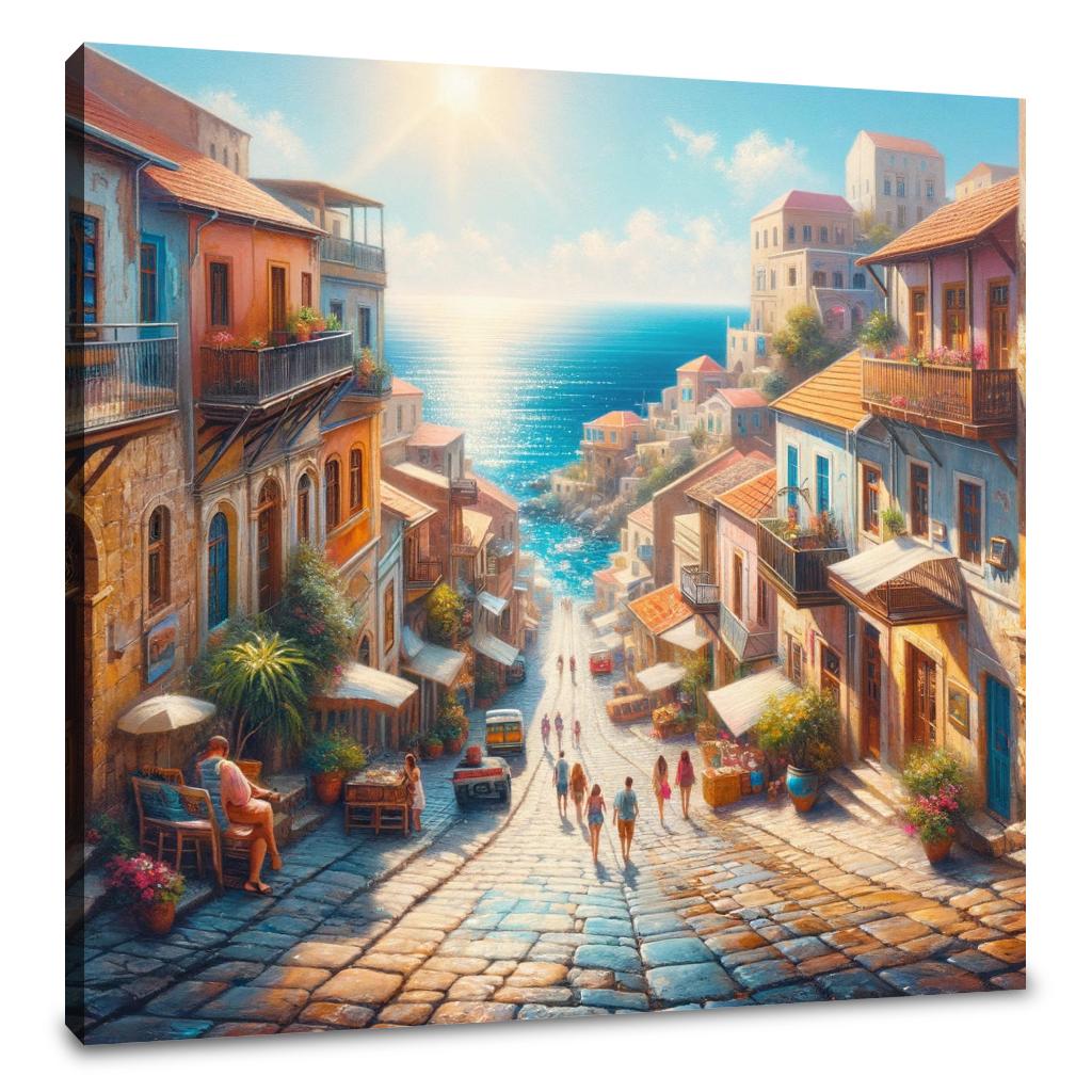 Sunny Mediterranean Charm Canvas