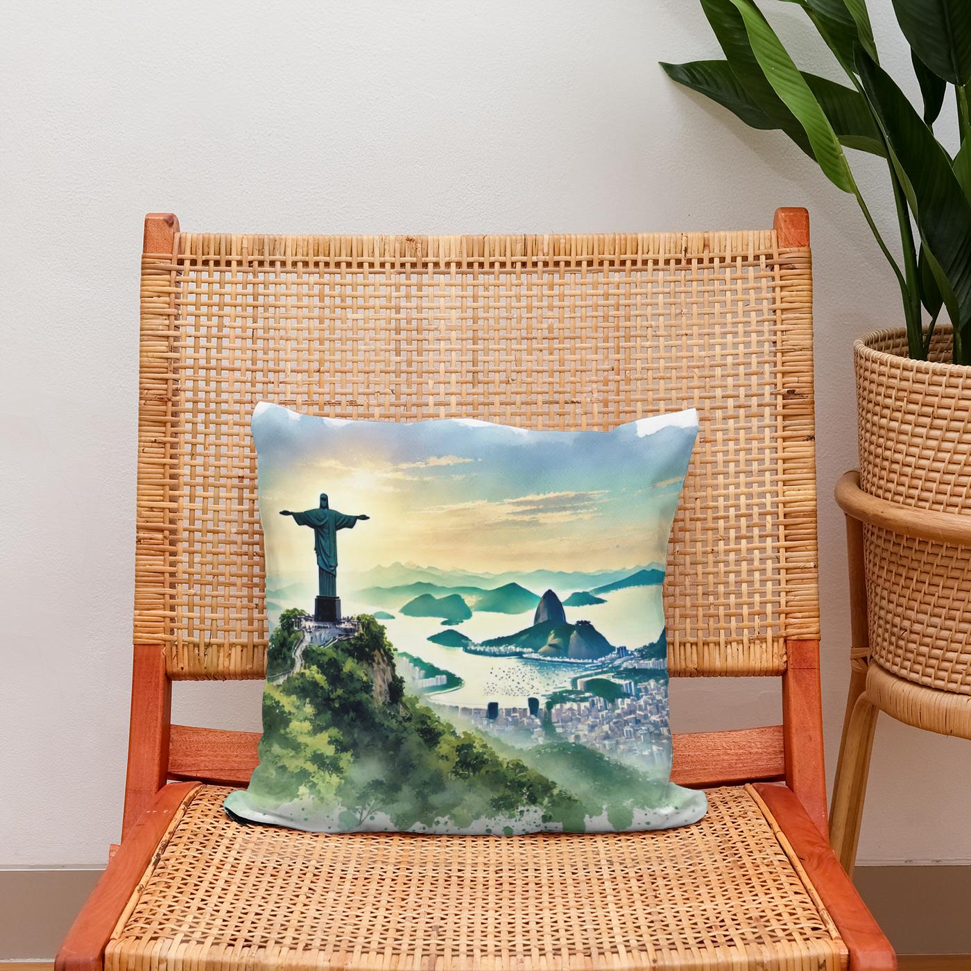 Rio Reverence Watercolour Cotton Cushion