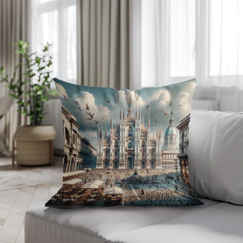 Piazza del Duomo Cotton Cushion