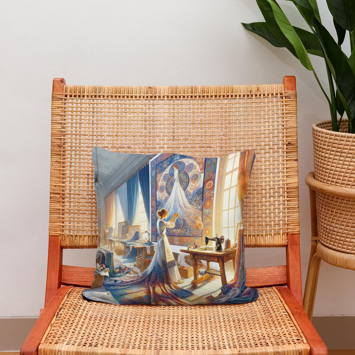 Ethereal Threads Cotton Cushion