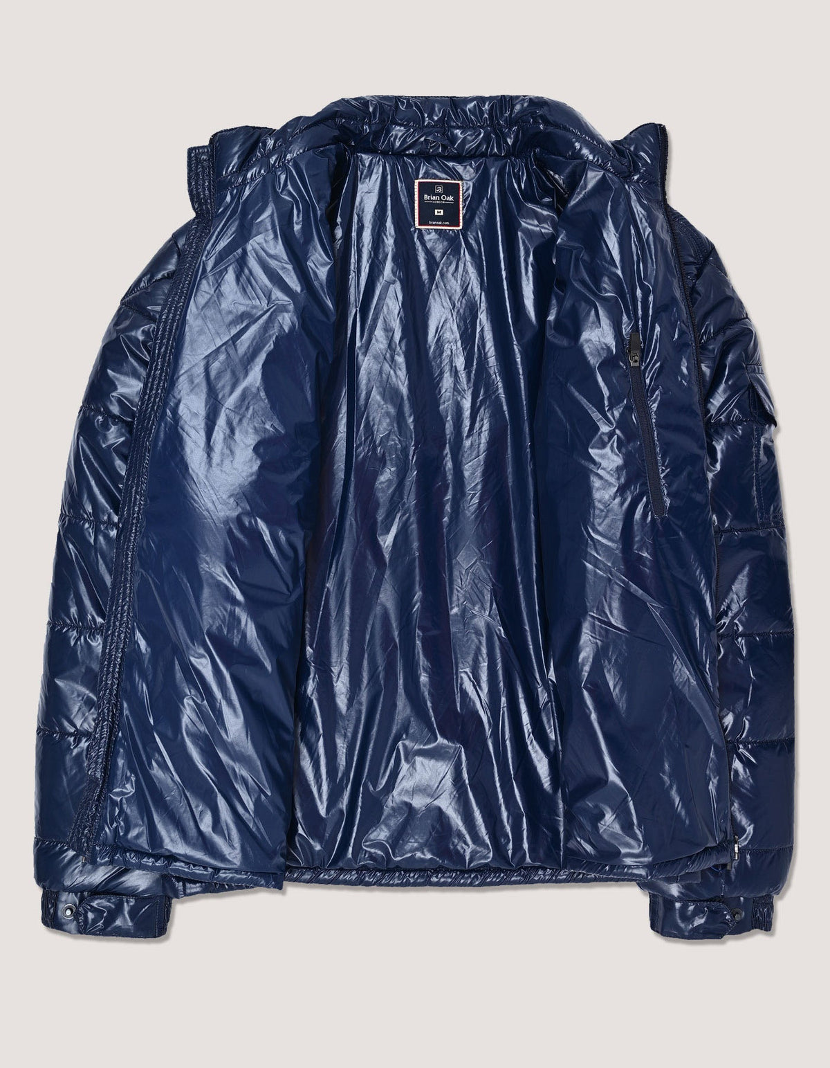 Navy Gloss Puffer Jacket