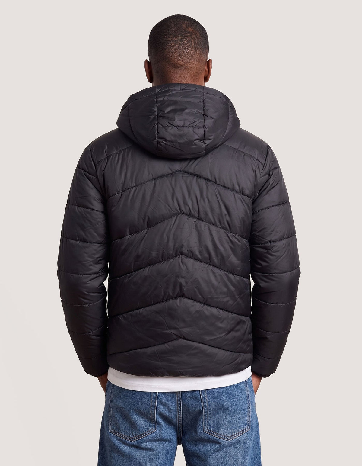 Black Hooded Puffer Jacket