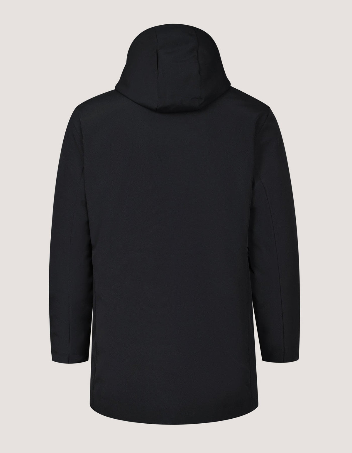 Black Longline Windbreaker Jacket