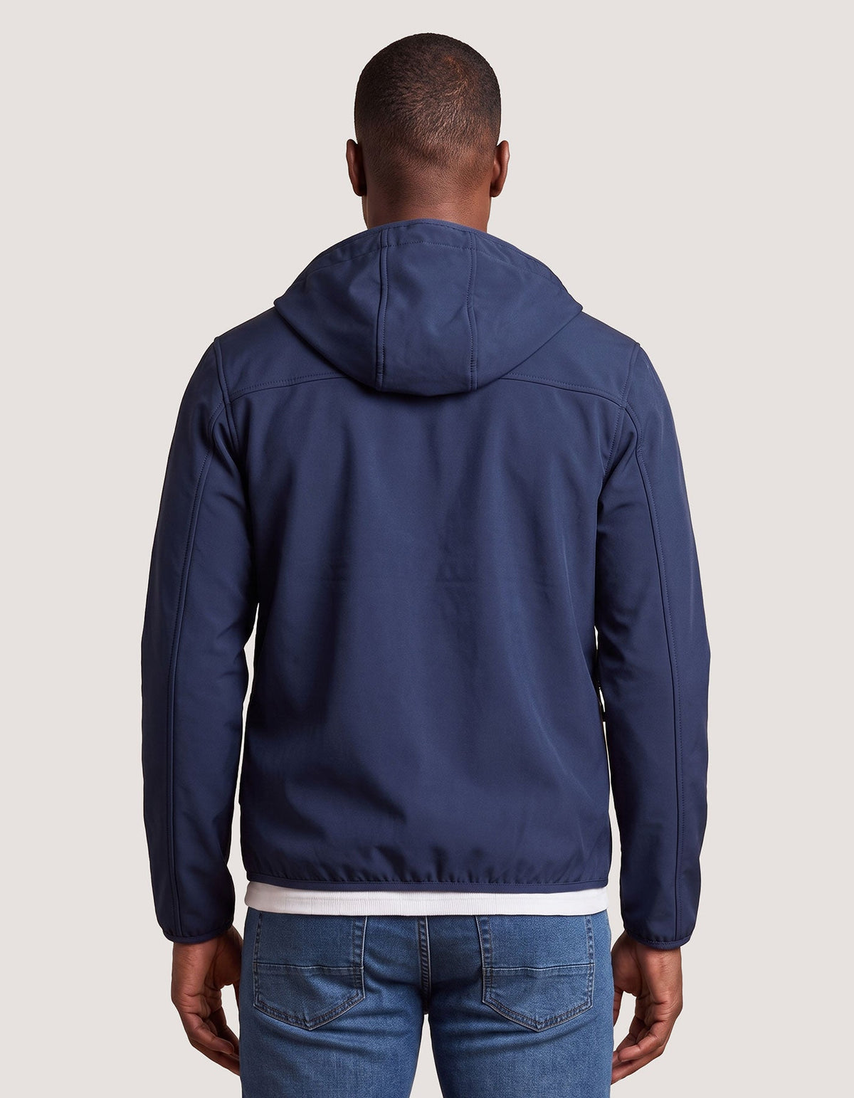 Navy Hooded Windbreaker Jacket