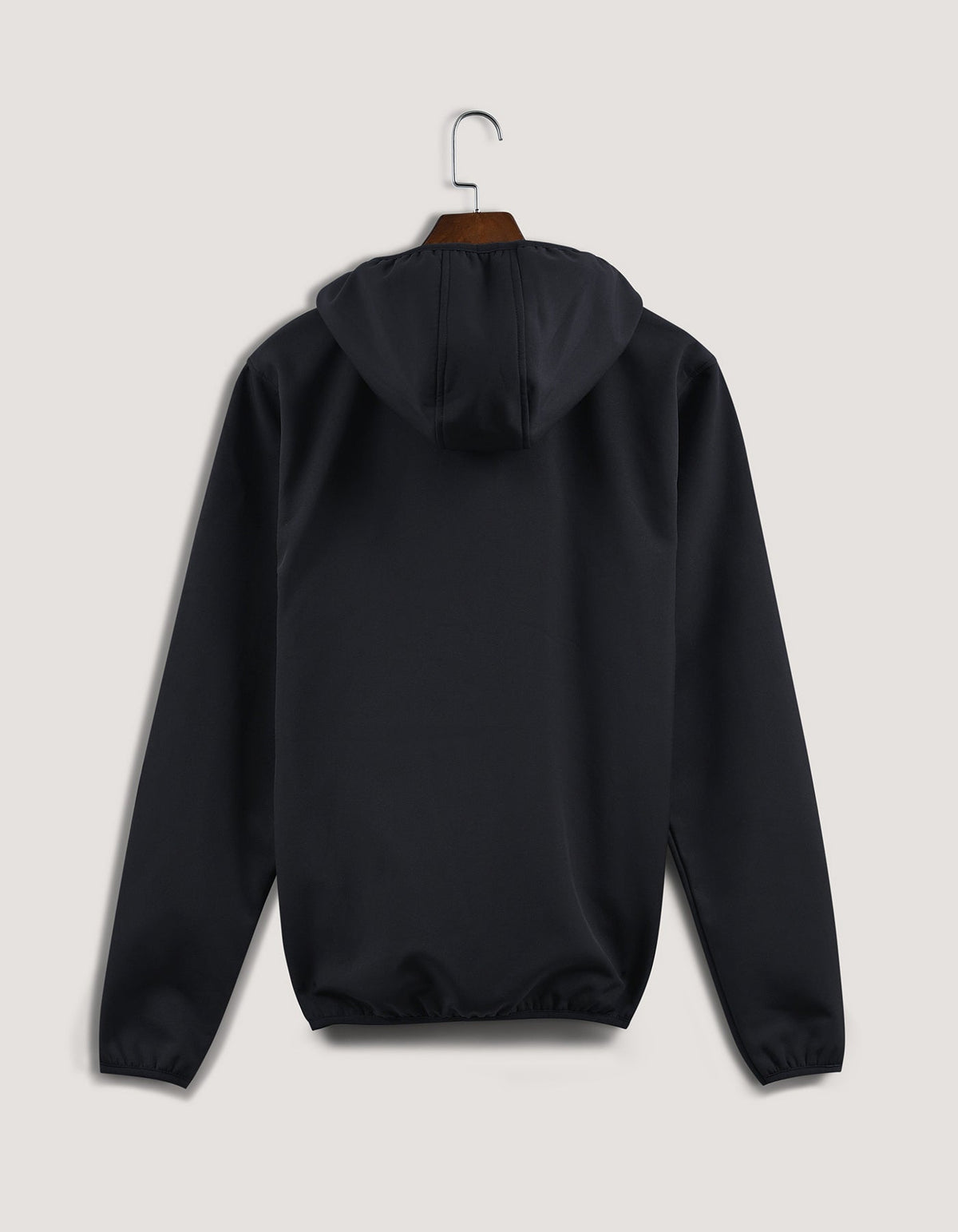 Black Hooded Windbreaker Jacket
