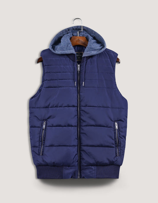 Navy Hooded Gilet
