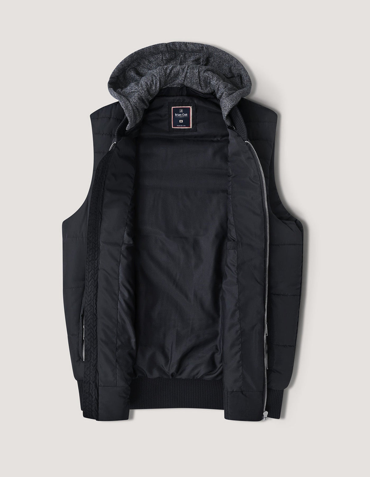 Black Hooded Gilet