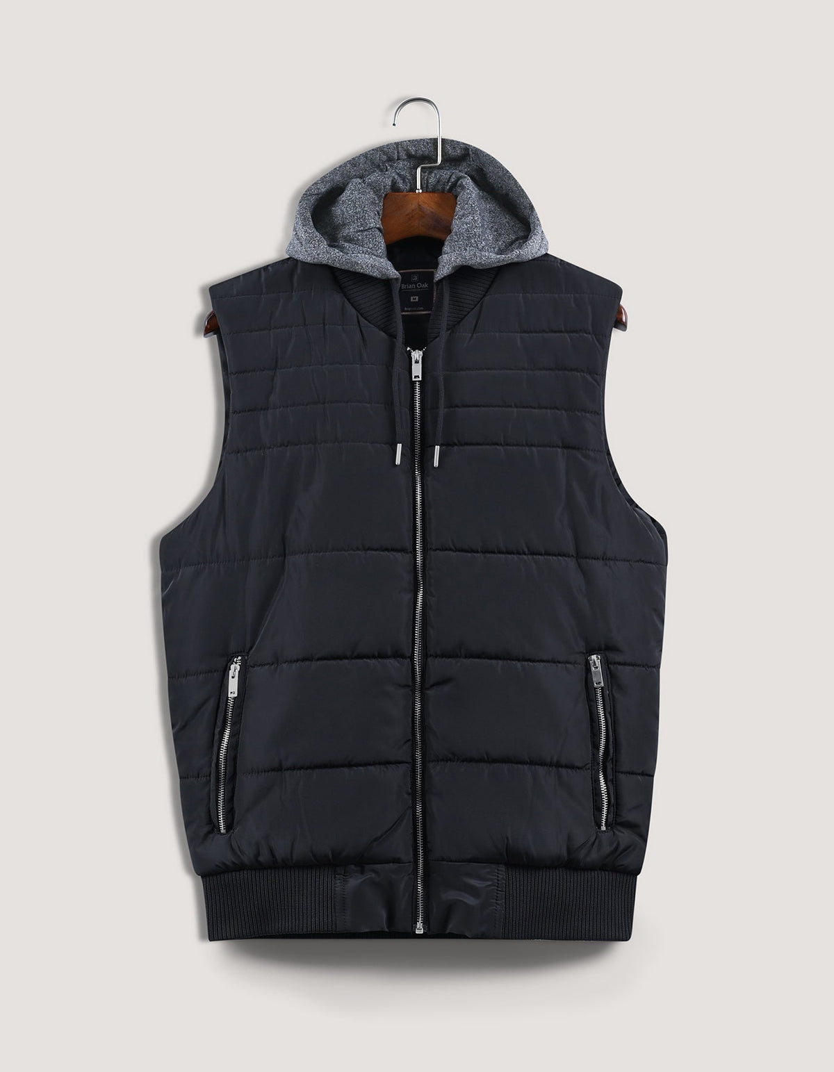 Black Hooded Gilet