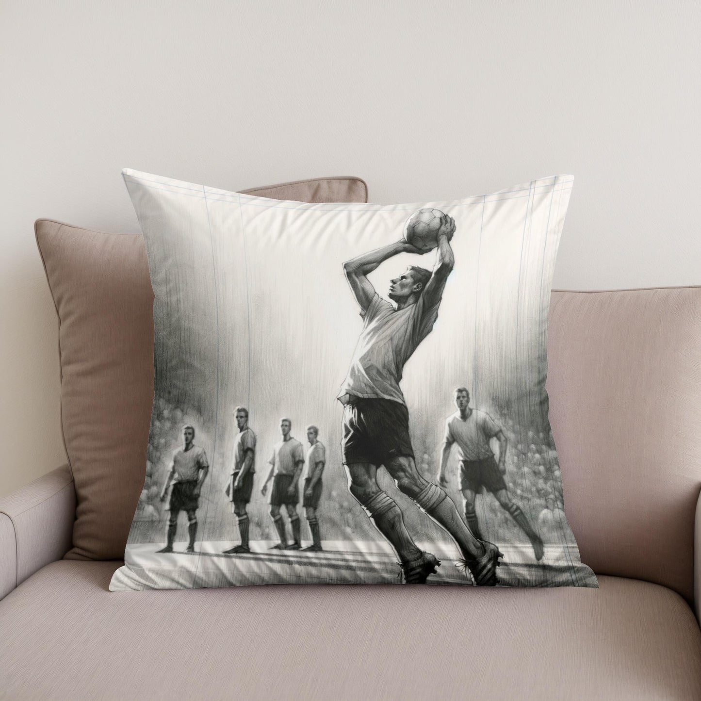 Throw-In Sketch Cotton Cushion