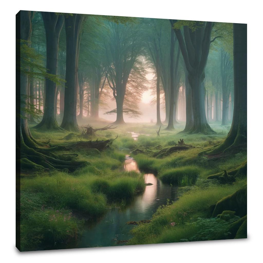 Dawn Forest Haven Canvas