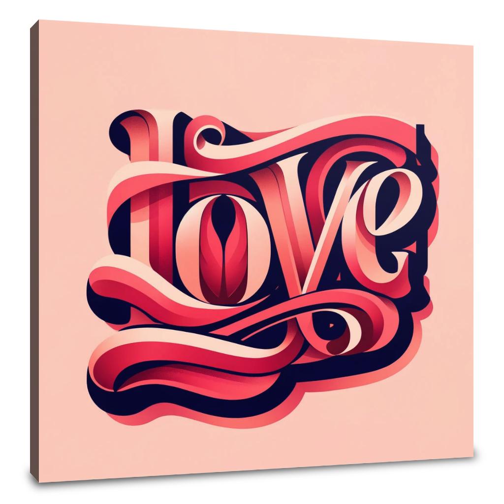 Typography Love Canvas
