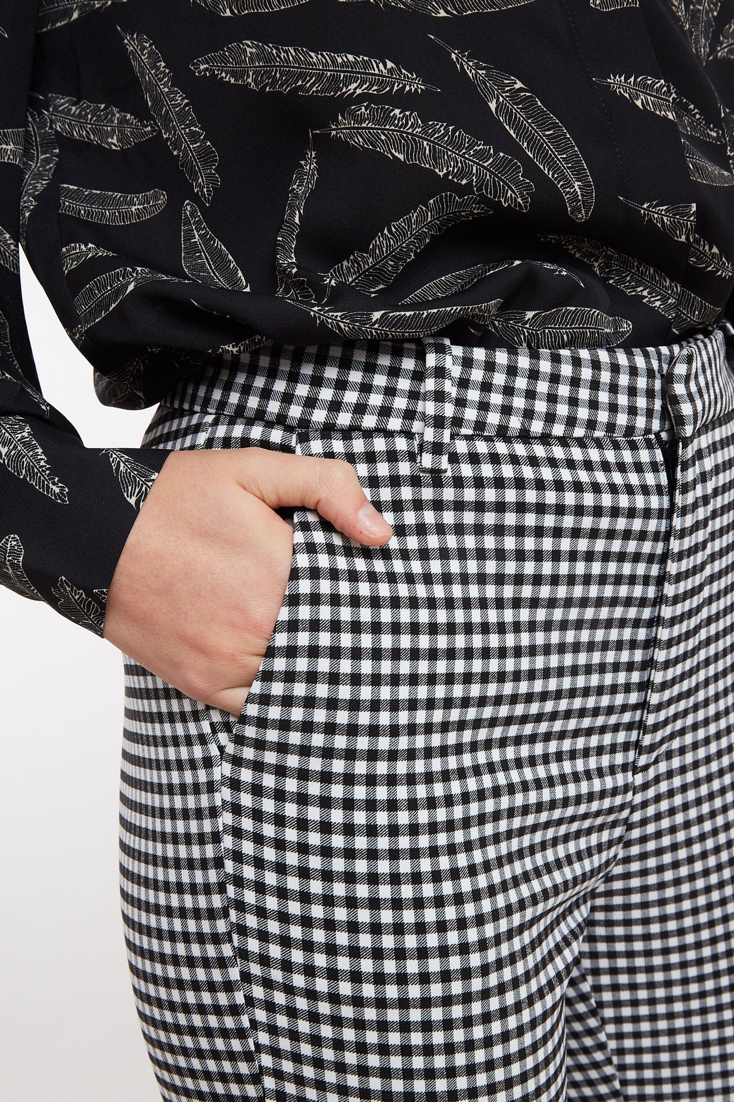 Louche Joele Gingham Slim Fit Trouser