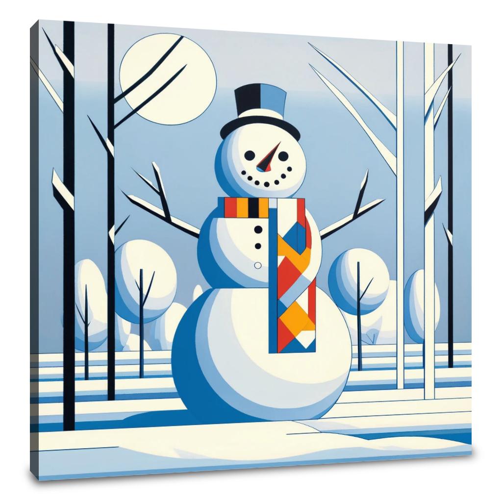 Geometric Winter Canvas