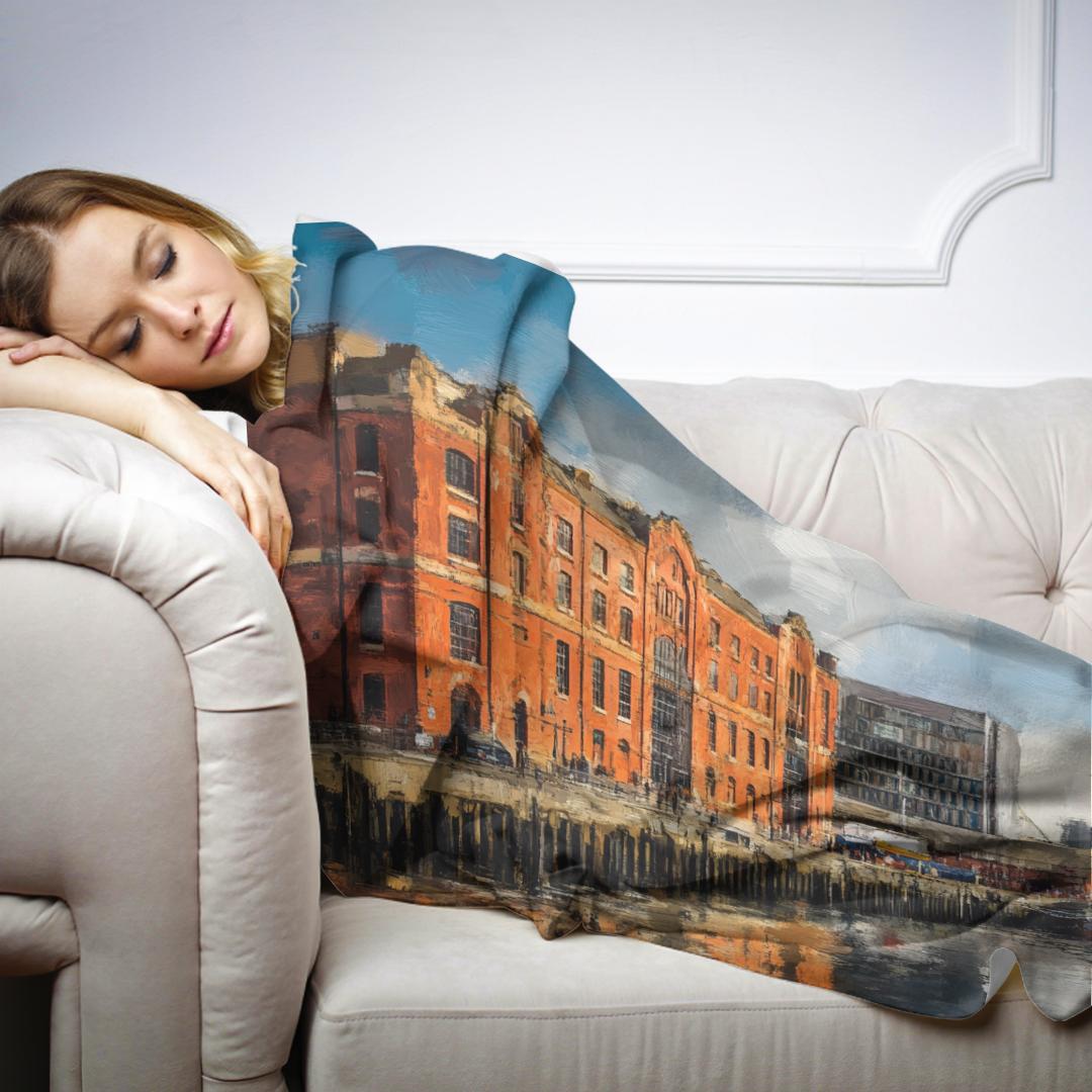Liverpool Port Reflections Blanket