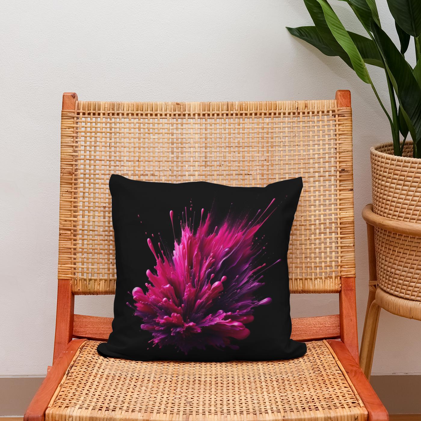 Magenta Energy Cotton Cushion
