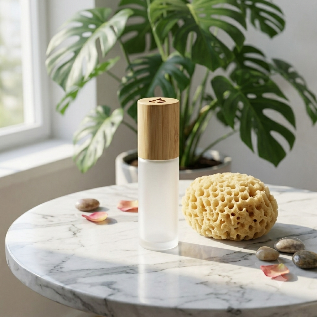 Bamboo Glass Lotion Bottle