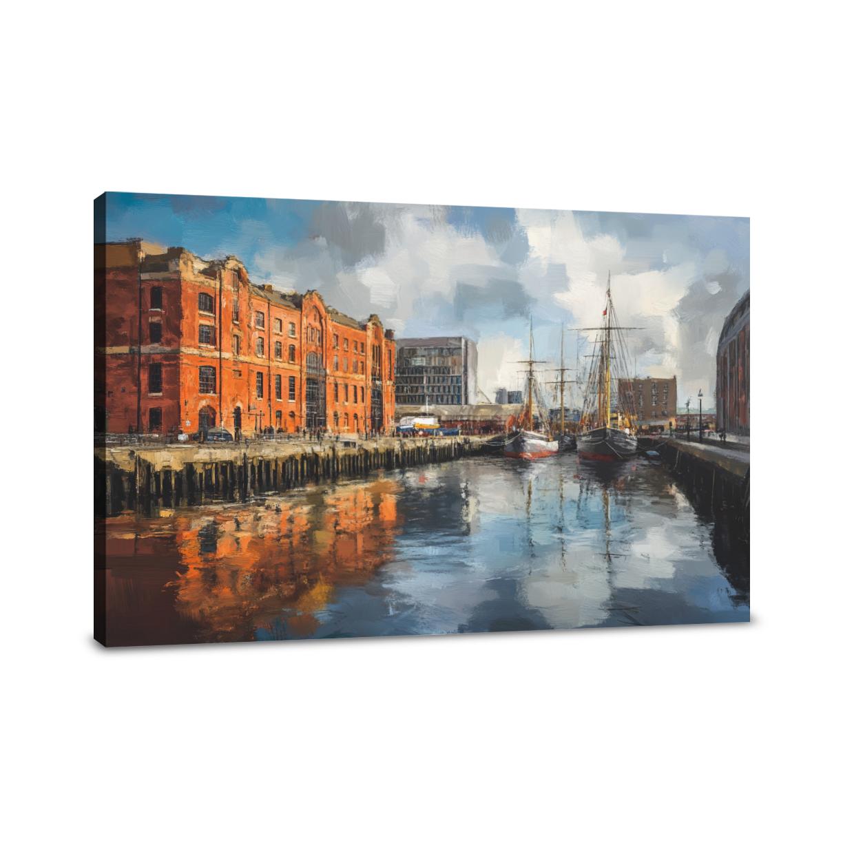 Liverpool Port Reflections Canvas