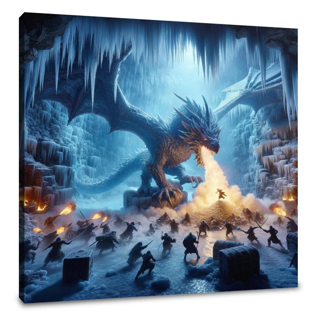 Dragon's Lair on Frost Island Canvas