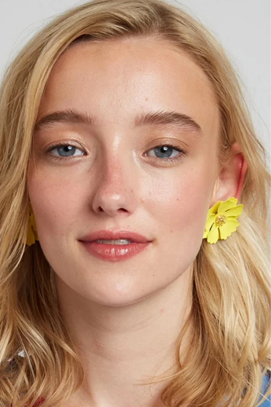 Louche Jalicia Flower Earring - Yellow